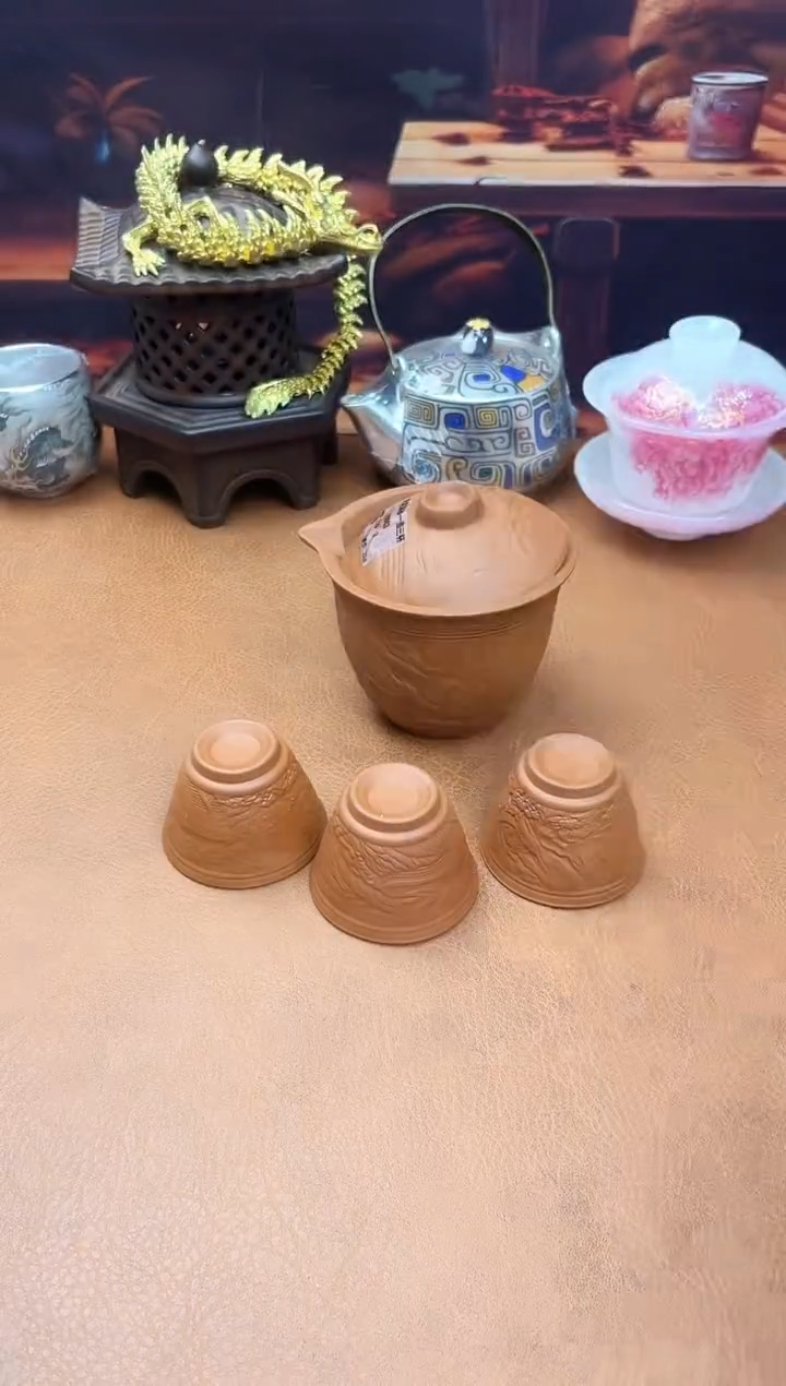 陶瓷茶具摆件旅行套组