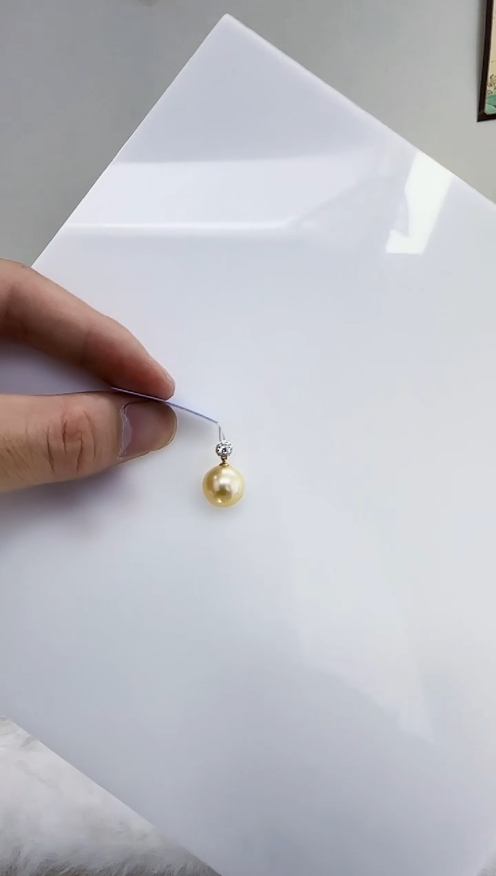 18K金镶嵌海水珍珠DA金珠吊坠11 ss176