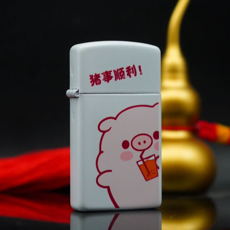 ZIPPO/之宝打火机XF窄机烫印猪事顺利 DY9914DK
