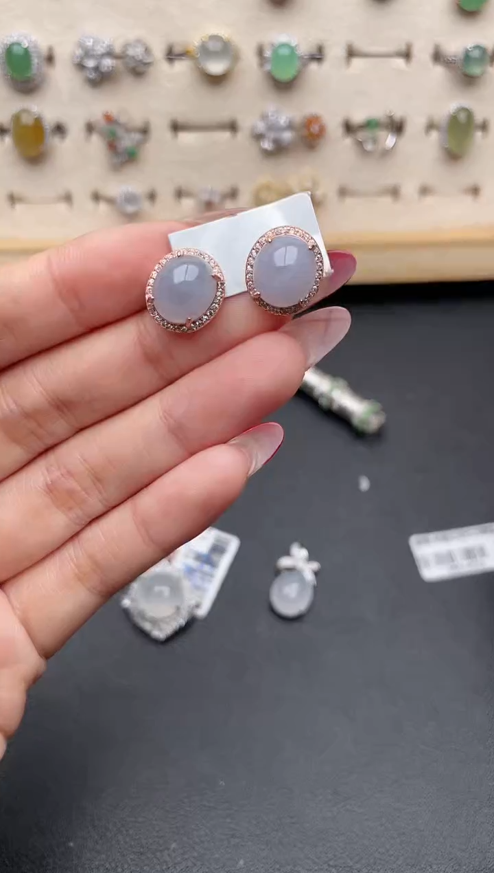 【闪购商品】翡翠戒指银S925镶嵌一物一证一礼盒