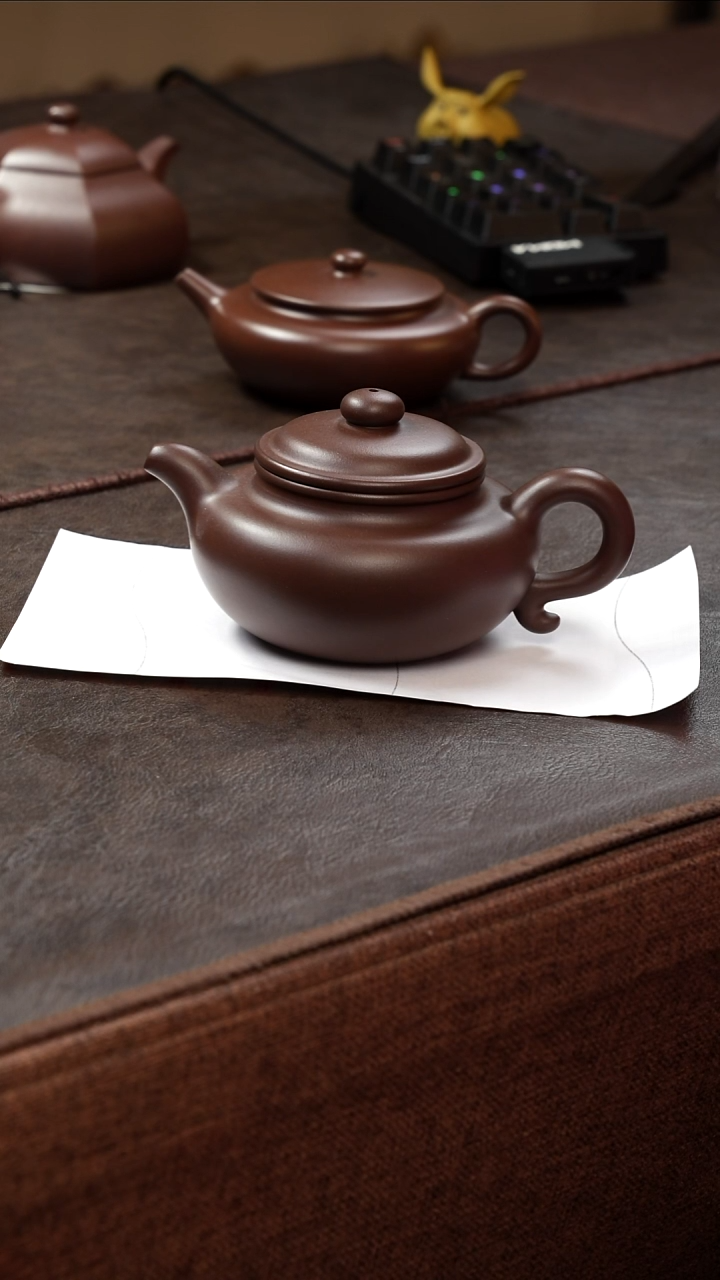 茶壶紫砂壶·13老紫泥仿古225cc