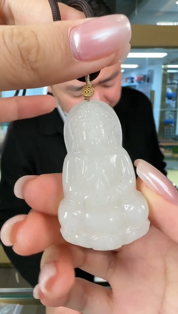 【闪购商品】和田玉吊坠18K金镶嵌0116-061