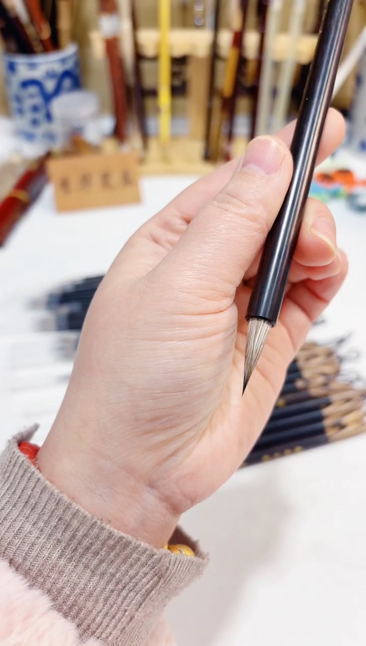 凤尾玄狐 檀木雪狐玄狐小楷寸楷1支 出锋2.2 口径0.6 试墨不售后