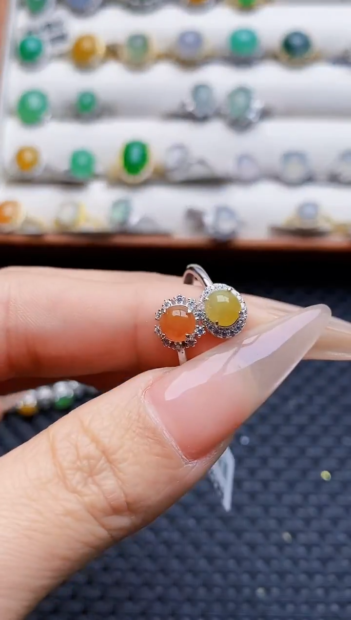 银S925镶嵌戒指翡翠4230