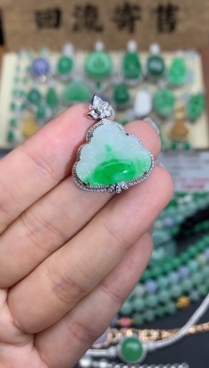 【闪购商品】翡翠颈饰18K金镶嵌415-中国好珍宝