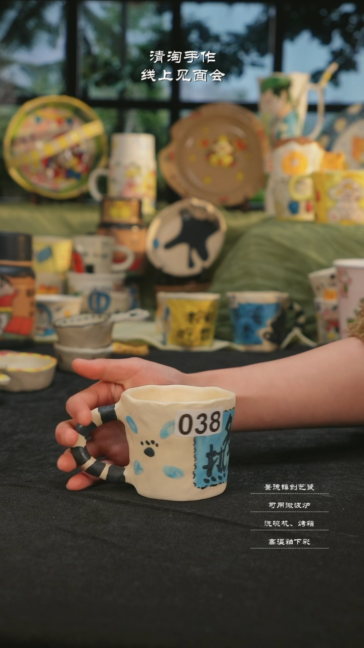 【闪购商品】摆件亲工手绘陶瓷-038