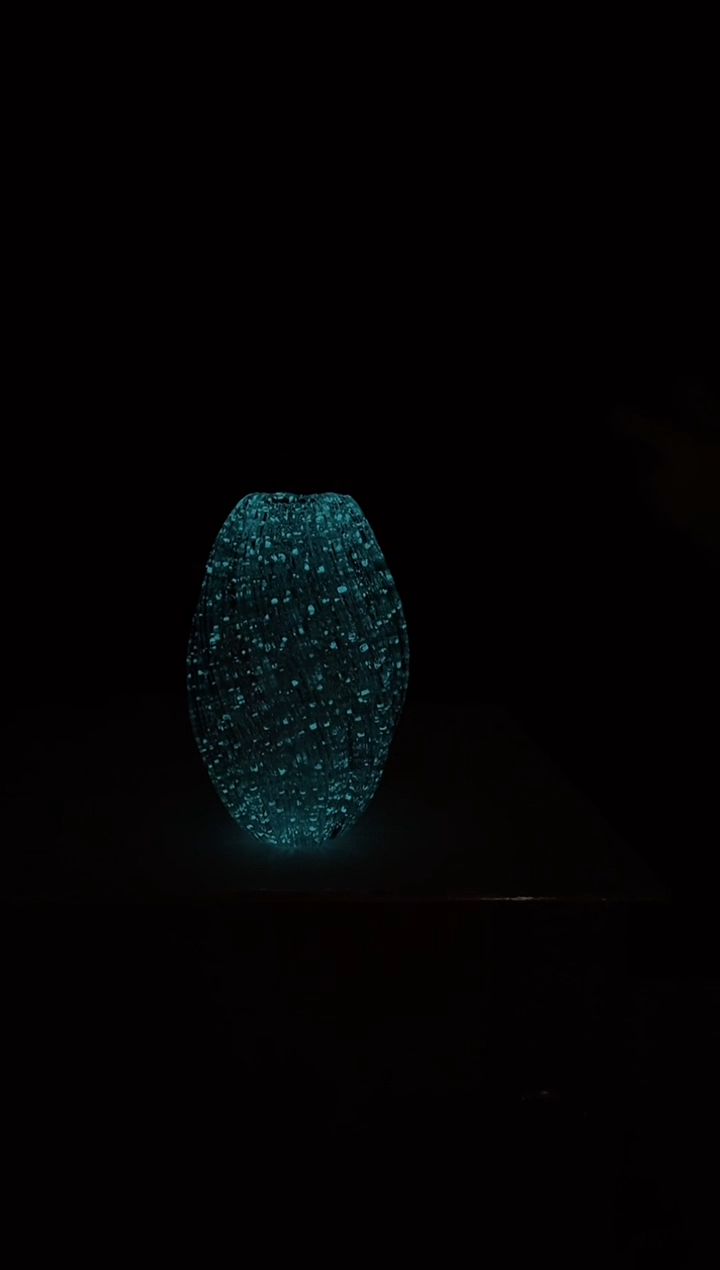 【闪购商品】琉璃迪喜花器-d-早26 透明夜光麦芽糖