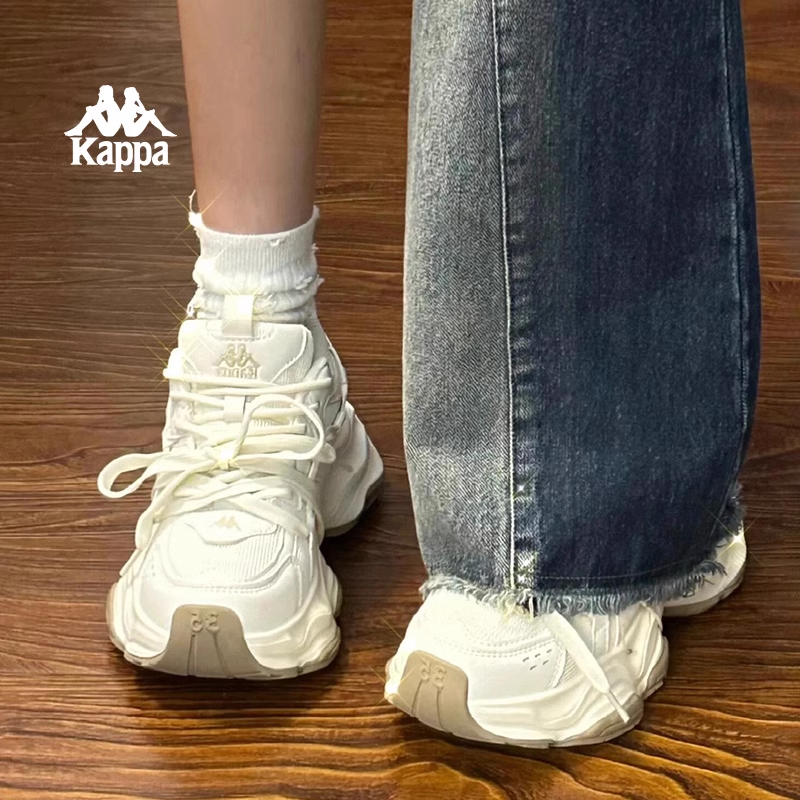 Kappa女鞋秋季老爹鞋透气网面运动鞋厚底百搭休闲鞋子K0D85MC37CJ