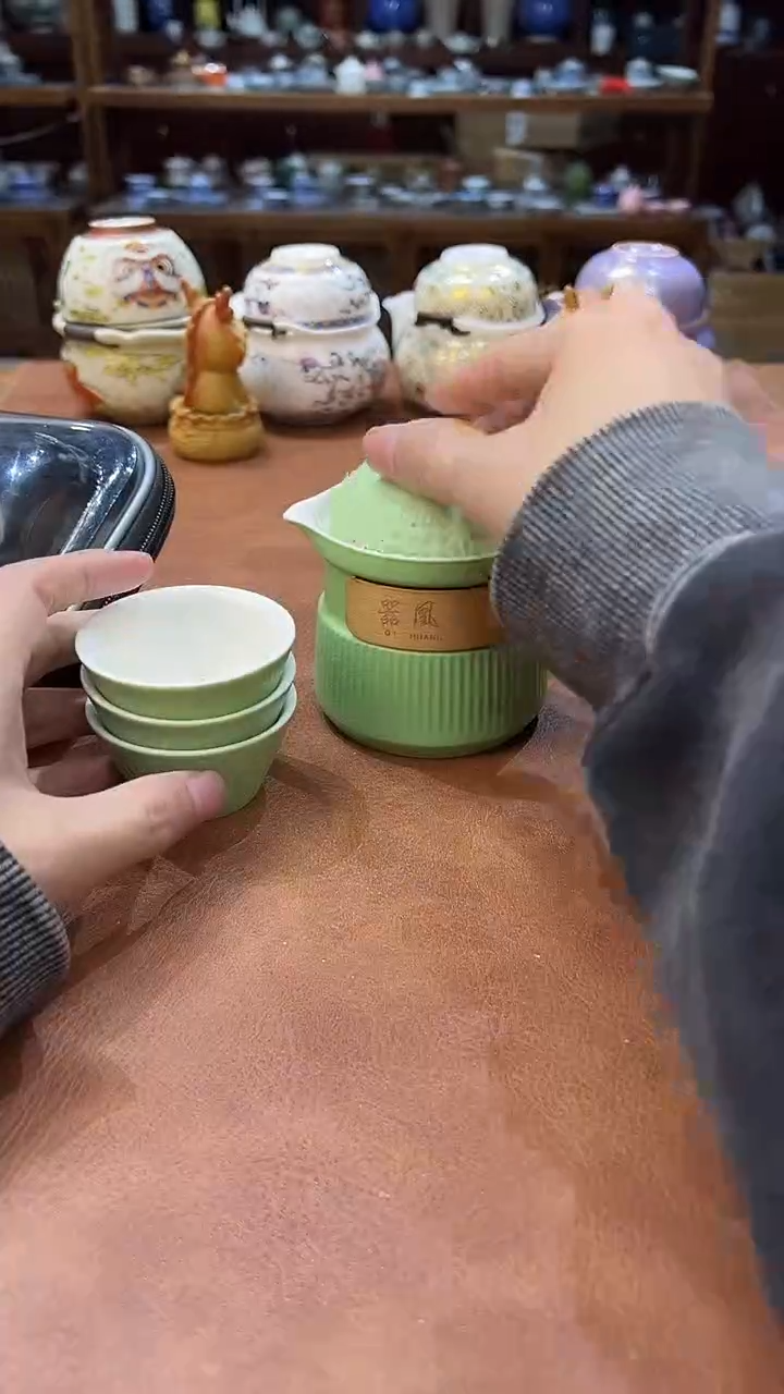 真的很便宜会开片的旅行茶具