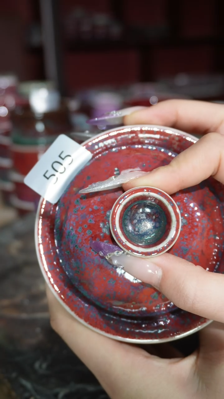 摆件陶精品窑变钧瓷茶器