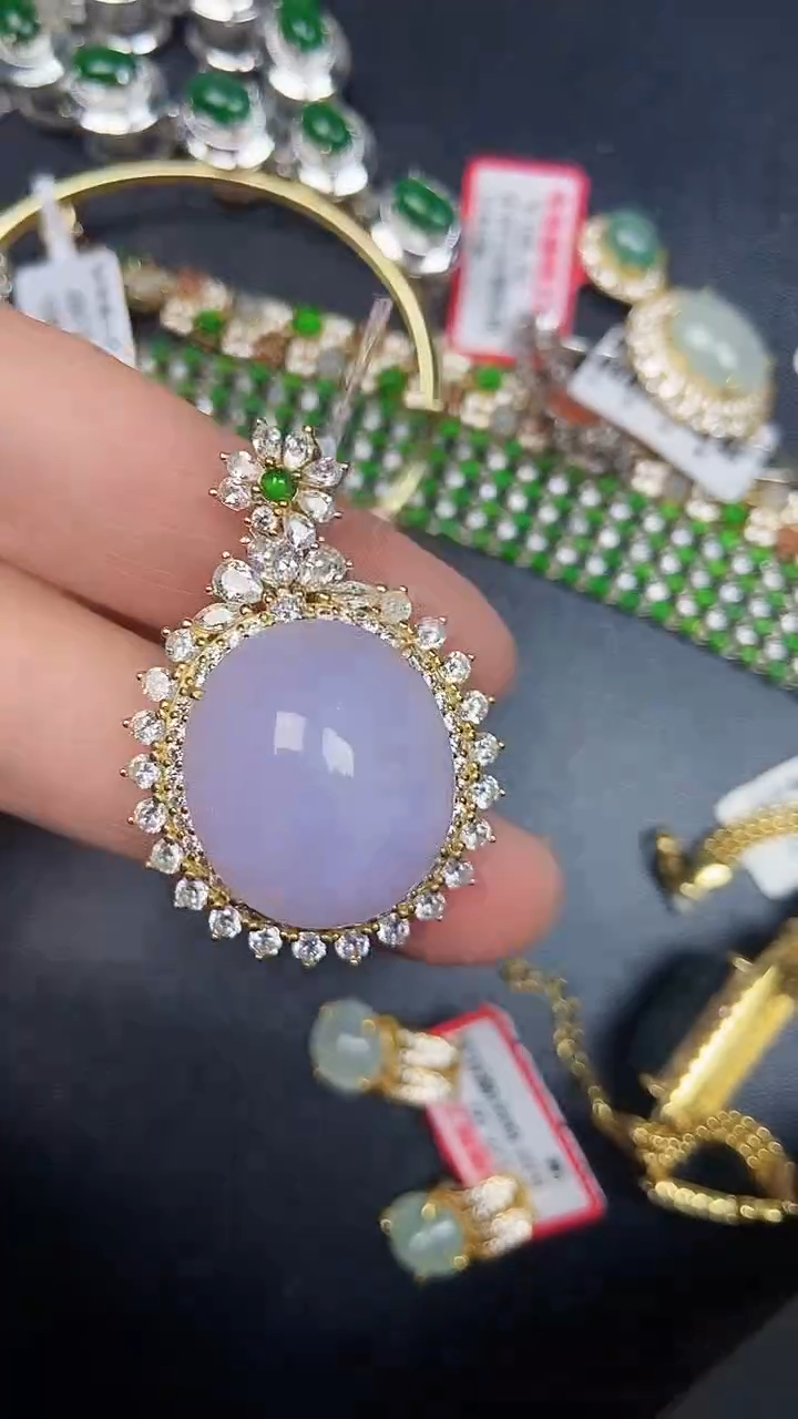 银S925镶嵌戒指翡翠1950