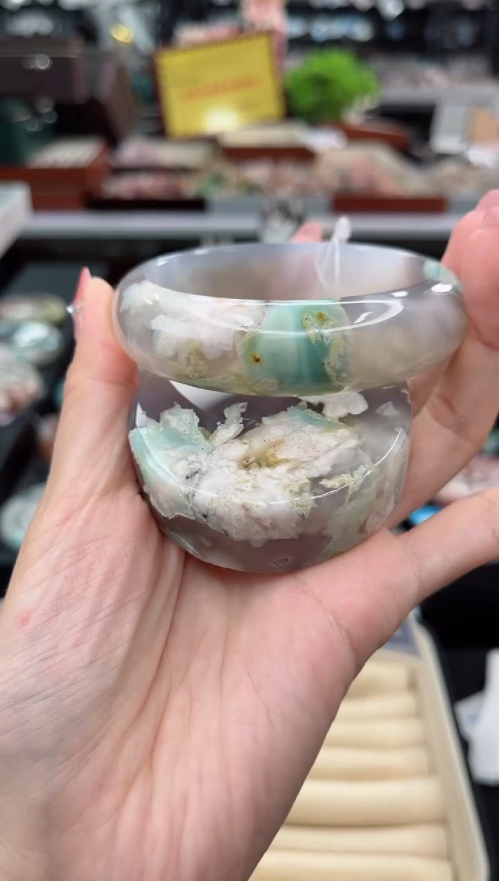 【闪购商品】石英质玉手镯未镶嵌60圈口（赠品镯心）S9938