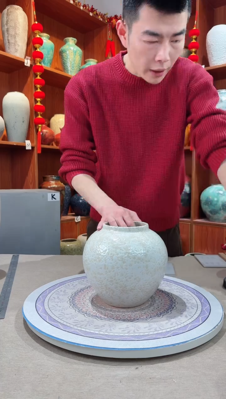 【闪购商品】瓶陶瓷花瓶 无花 茶白小号