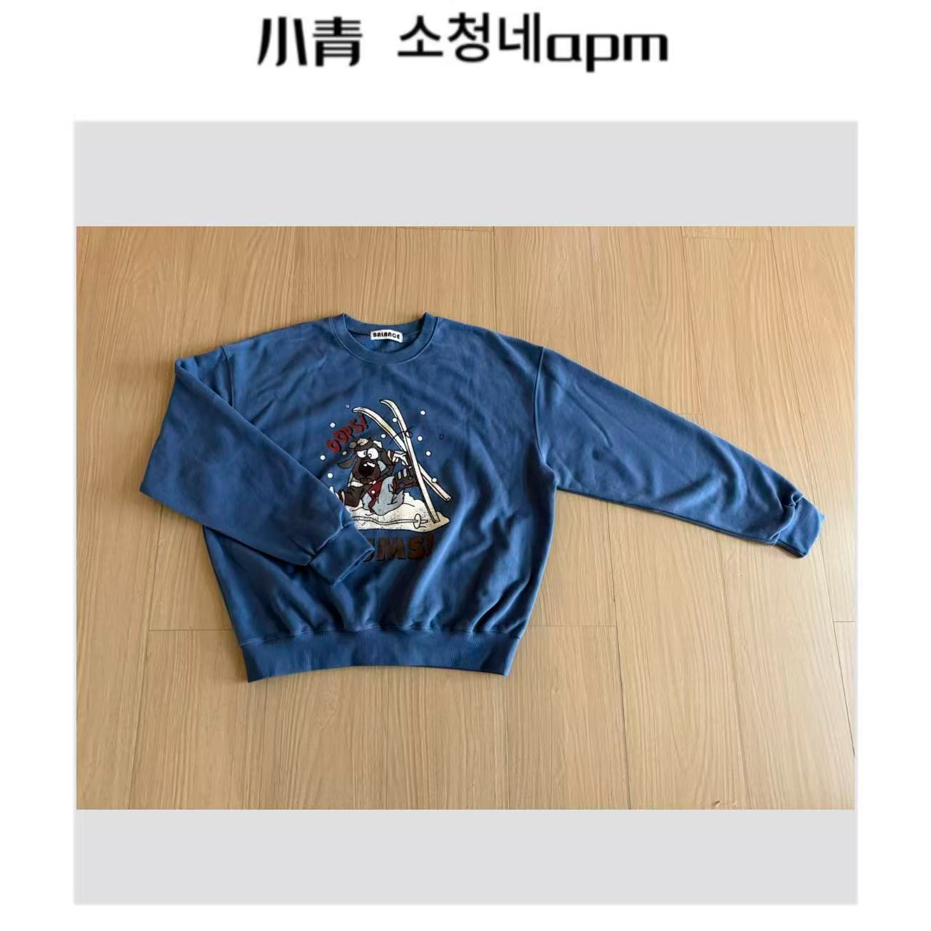 韩国东大门 BAL/ 滑雪大眼睛小狗拉绒卫衣【拉绒！拉绒！】