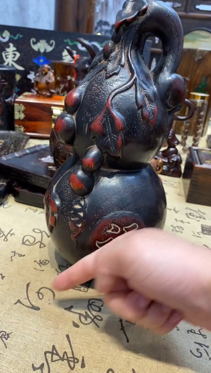 檀香紫檀（小叶紫檀）小叶紫檀大葫芦实木实心