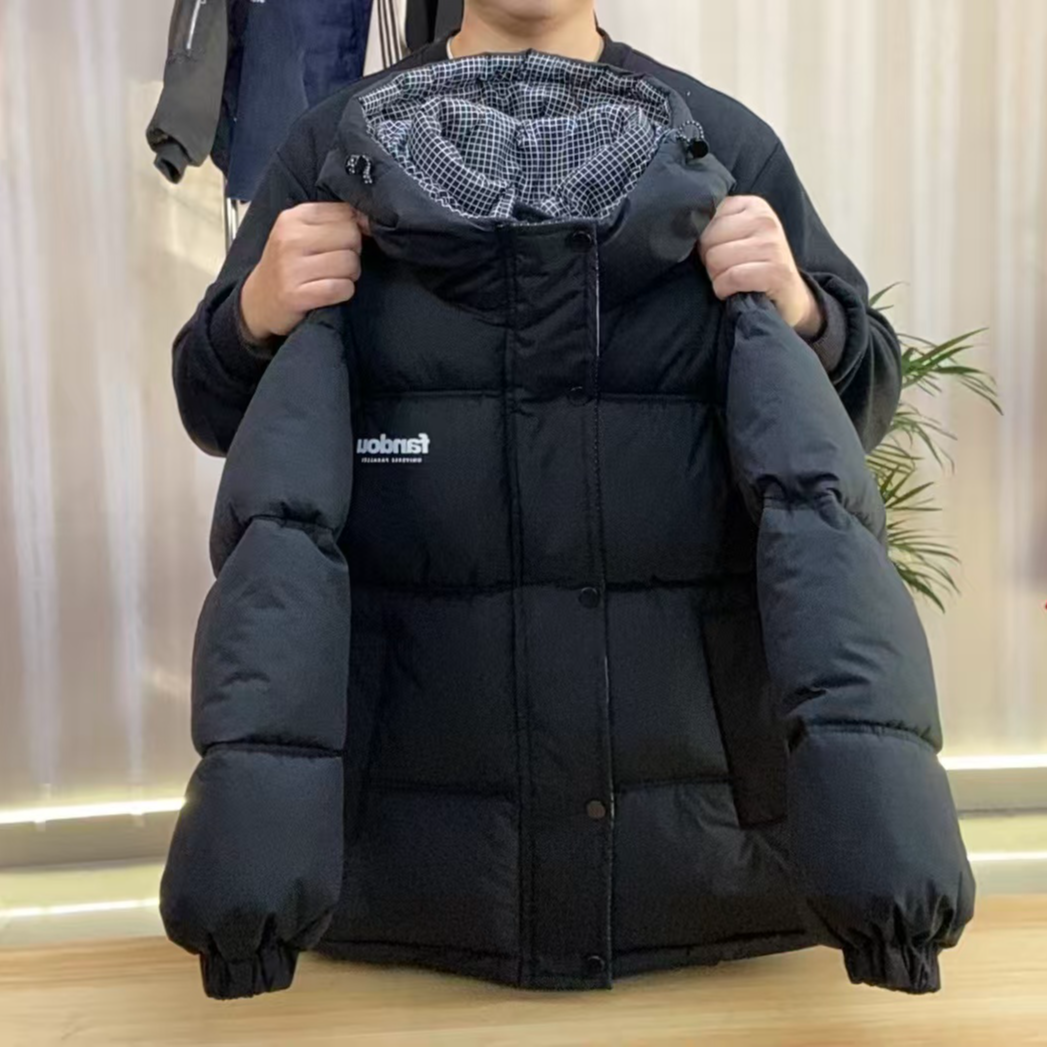 格子A类棉服棉袄儿童中长防寒服加厚立领百搭保暖