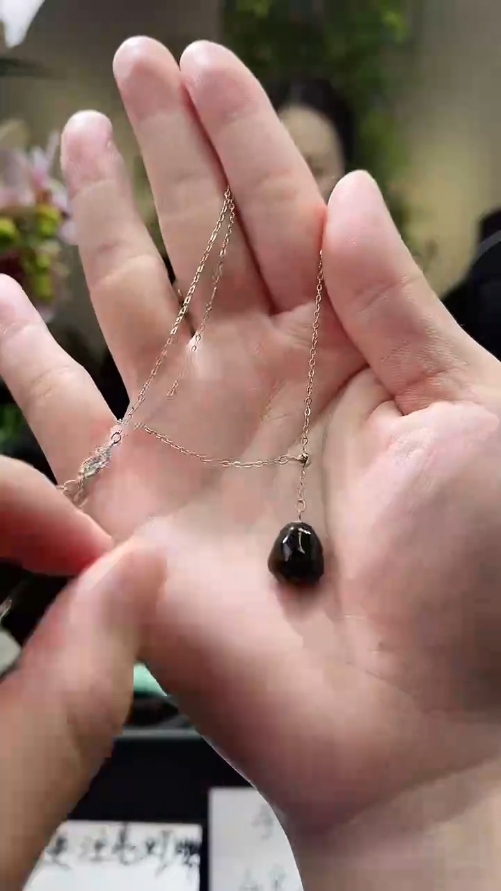 【闪购商品】翡翠颈饰银S925镶嵌猫爪