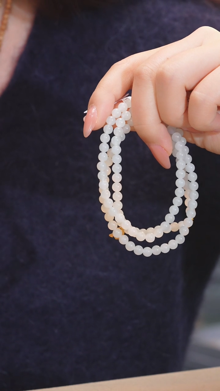 【闪购商品】和田玉手串未镶嵌（二）卡5-6 @@N6830