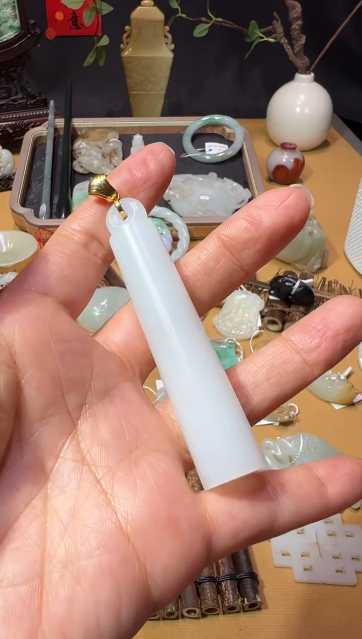 【闪购商品】和田玉山西文物商店翎管