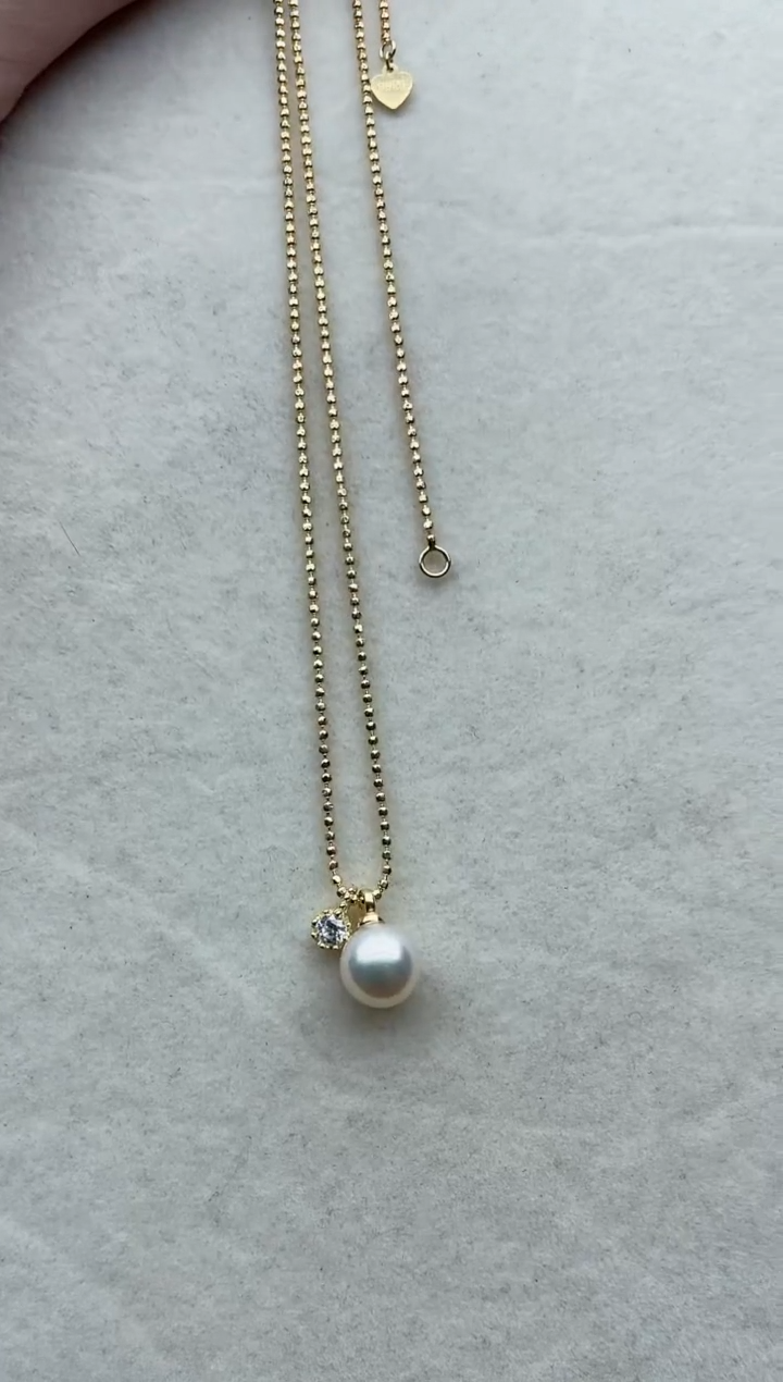 【闪购商品】海水珍珠套链银S925镶嵌84