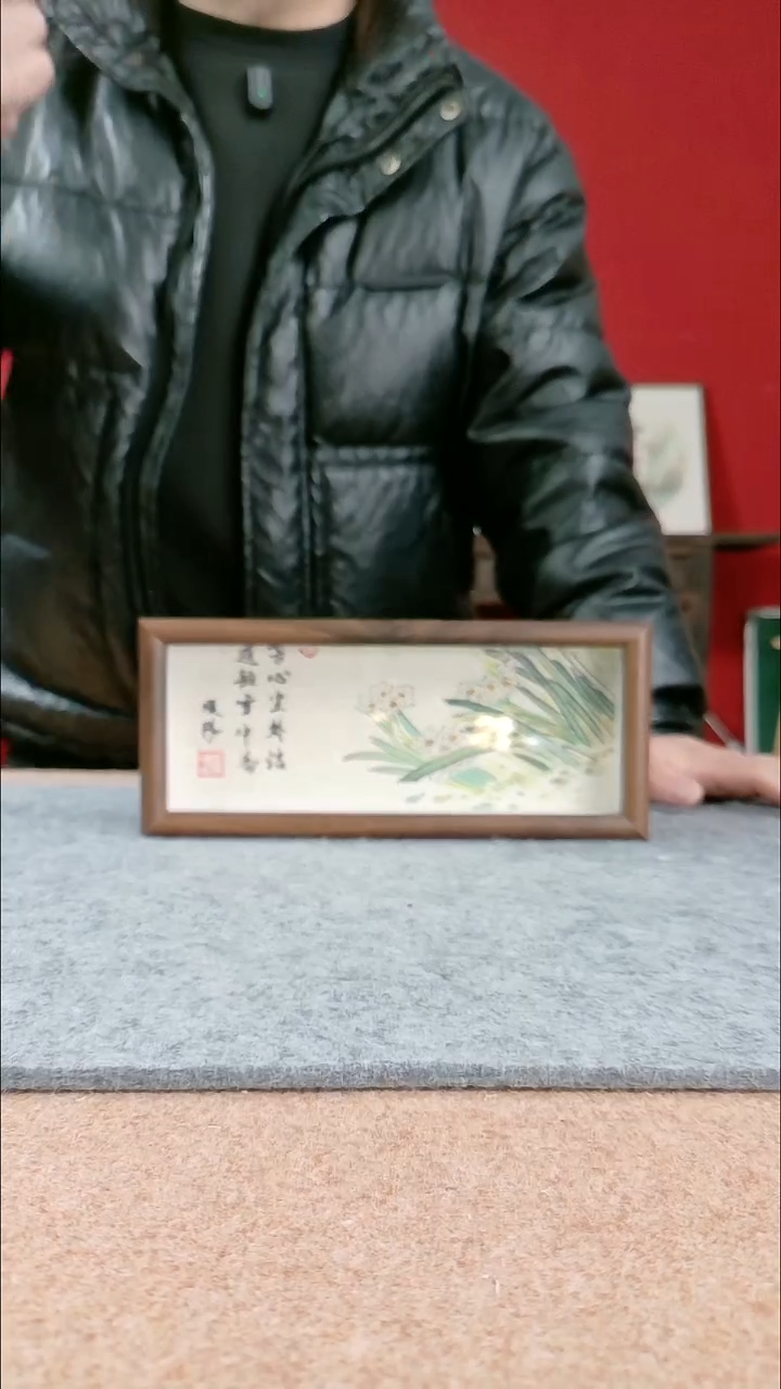 国画纯手写纯手绘-带框10*15