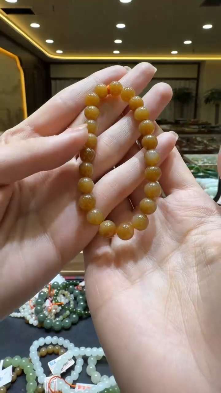 颈饰未镶嵌和田玉手串