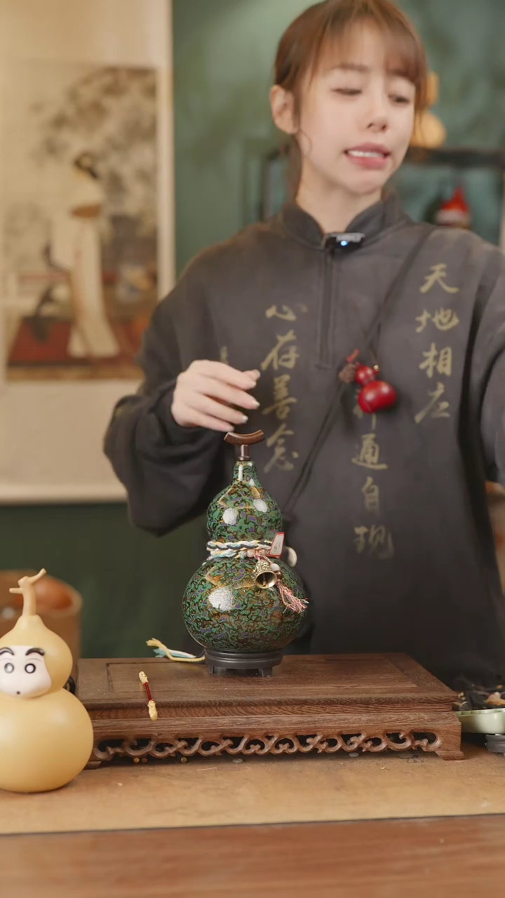 【闪购商品】231号精品天然大漆工艺防渗内胆酒葫芦~