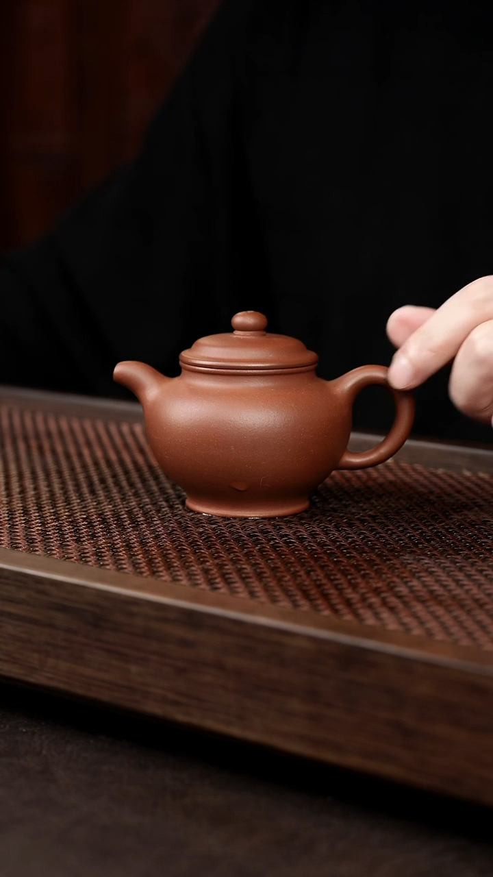 茶壶紫砂红皮龙掇只  