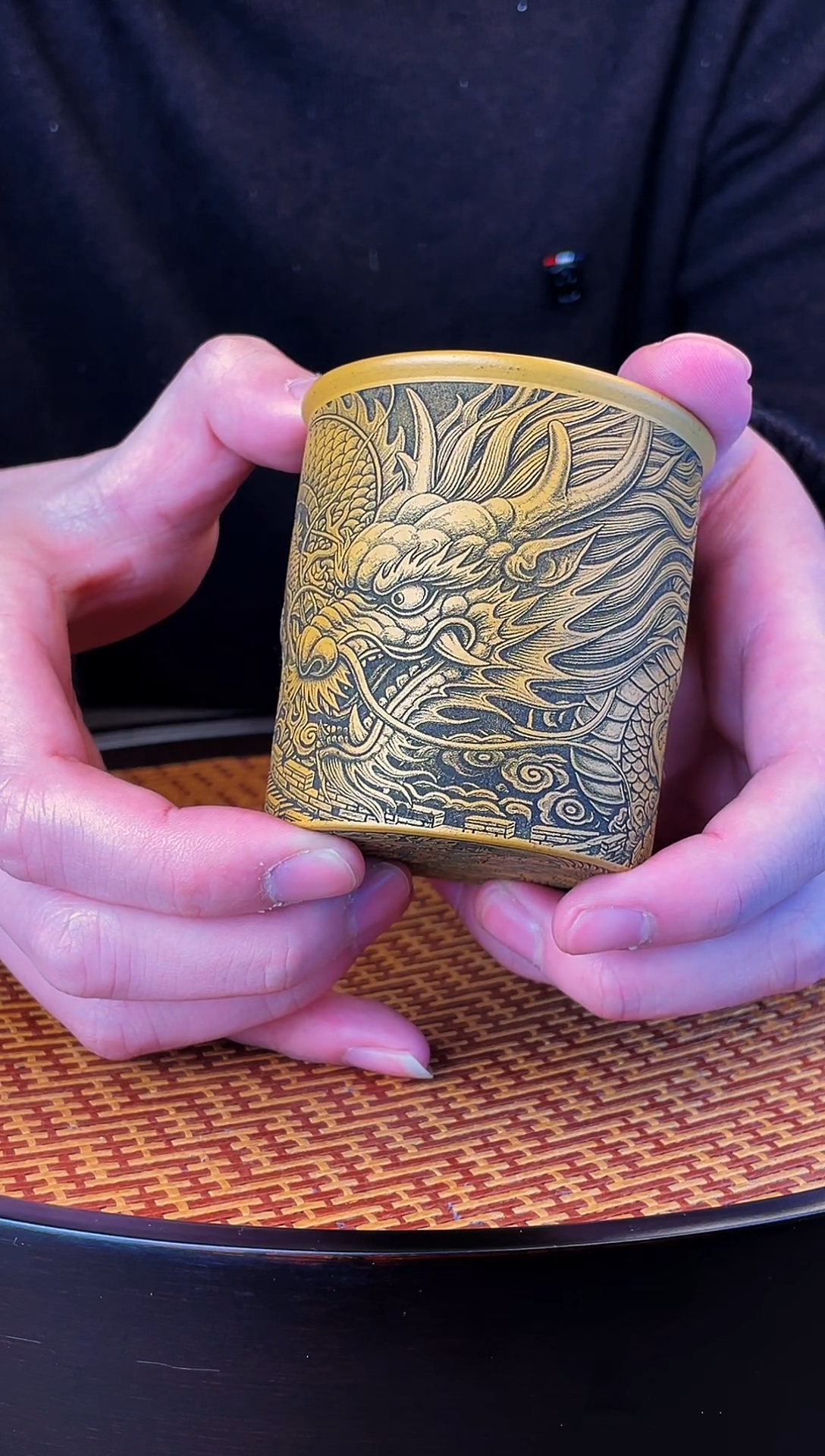 金龙献瑞  黄金朱泥  主人杯