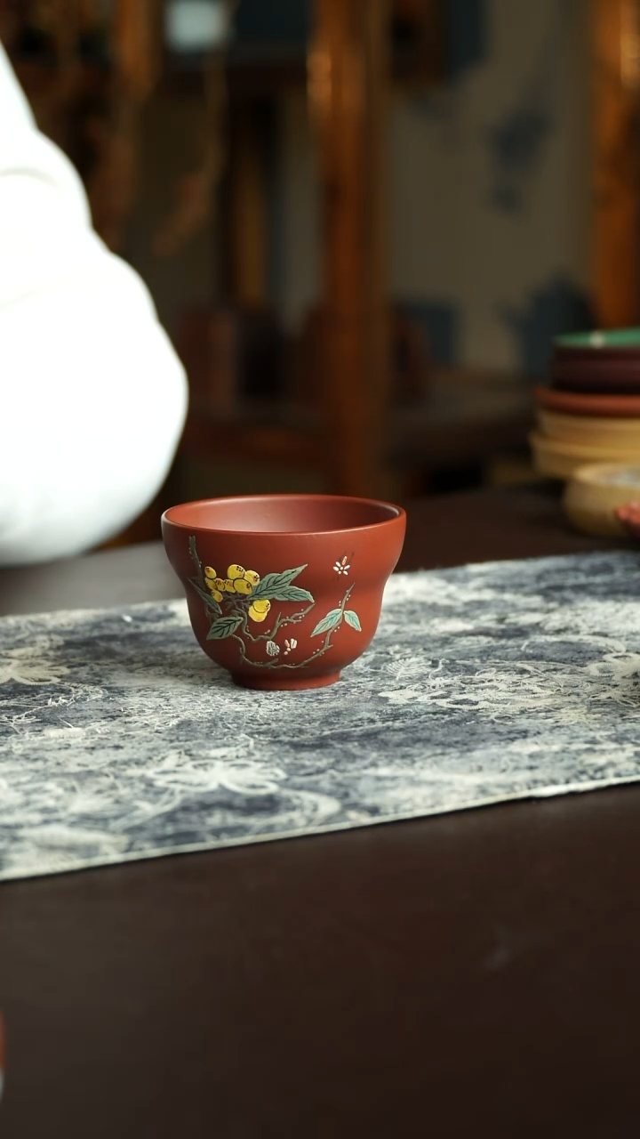 茶杯紫砂26号 枇杷杯 宜兴紫砂原矿作品