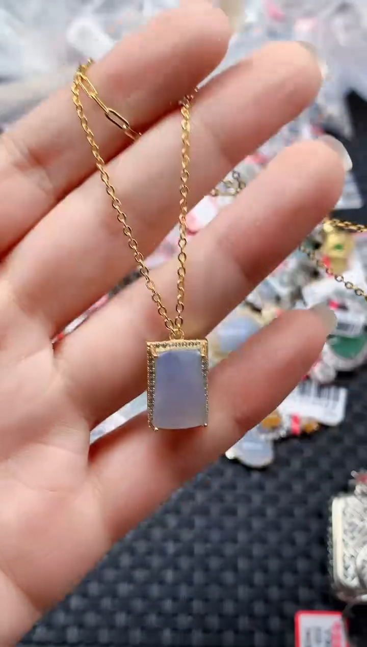 银S925镶嵌戒指翡翠天然A货缅甸翡翠