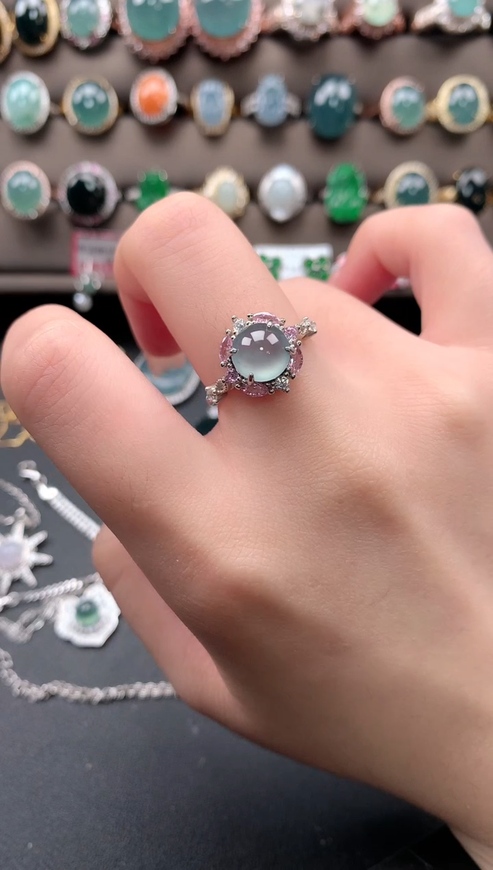 【闪购商品】翡翠戒指银S925镶嵌542141