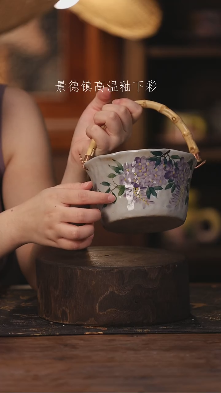陶瓷景德镇高温釉下手绘陶瓷007
