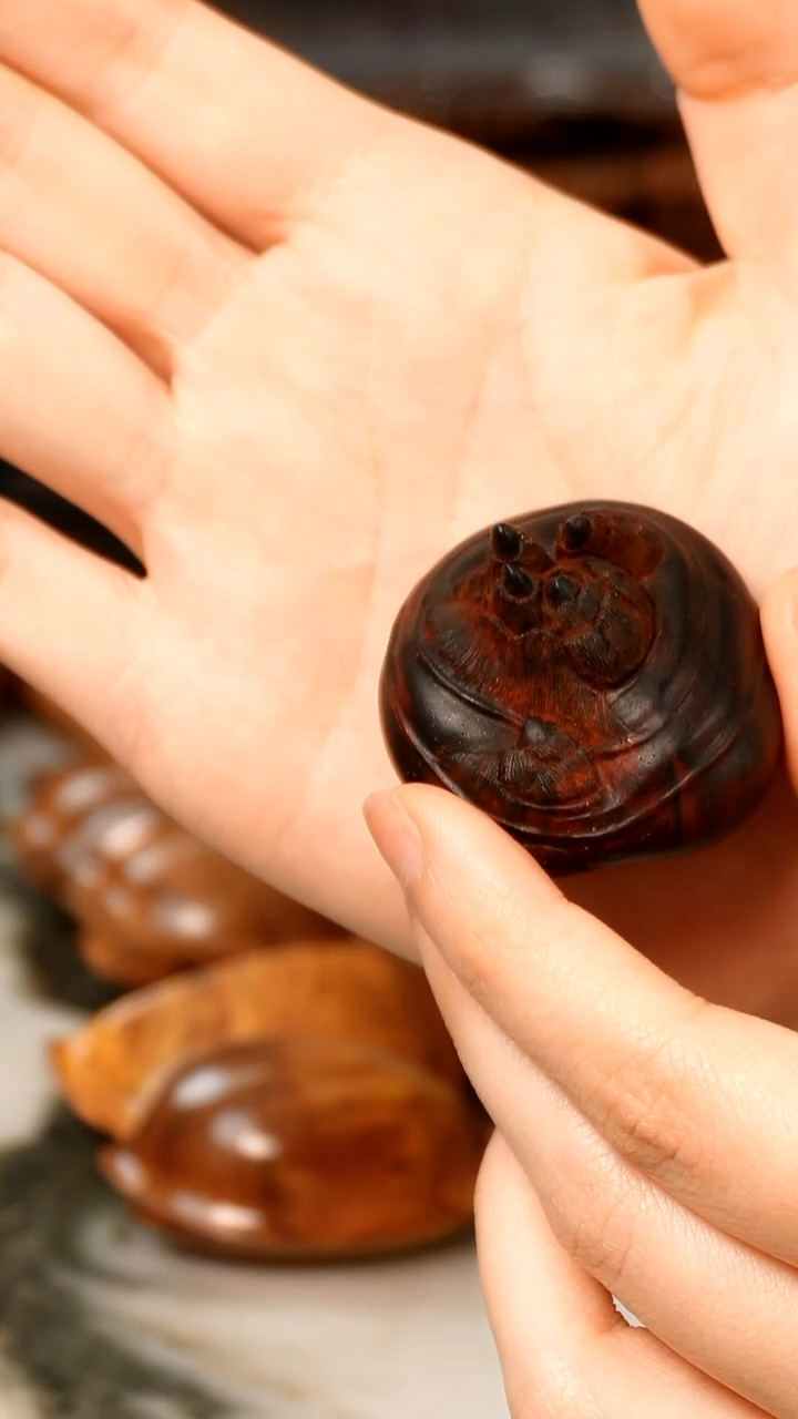 檀香紫檀（小叶紫檀）荸荠手把件印度老料