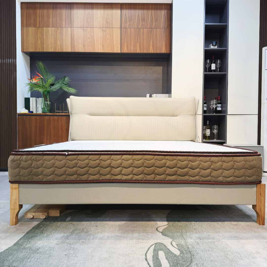 【锦上添花】轻奢榫卯实木大床免洗主卧婚床现代意式高端皮床儿童床