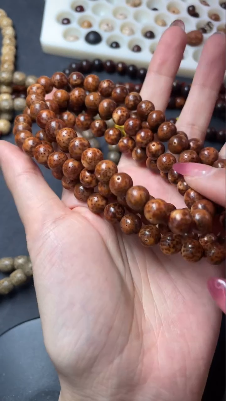 【闪购商品】星月菩提手串精工级中珀正圆9长串