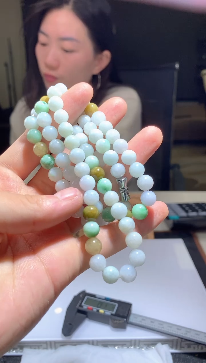 未镶嵌手链翡翠天然缅甸珠串拍一发一