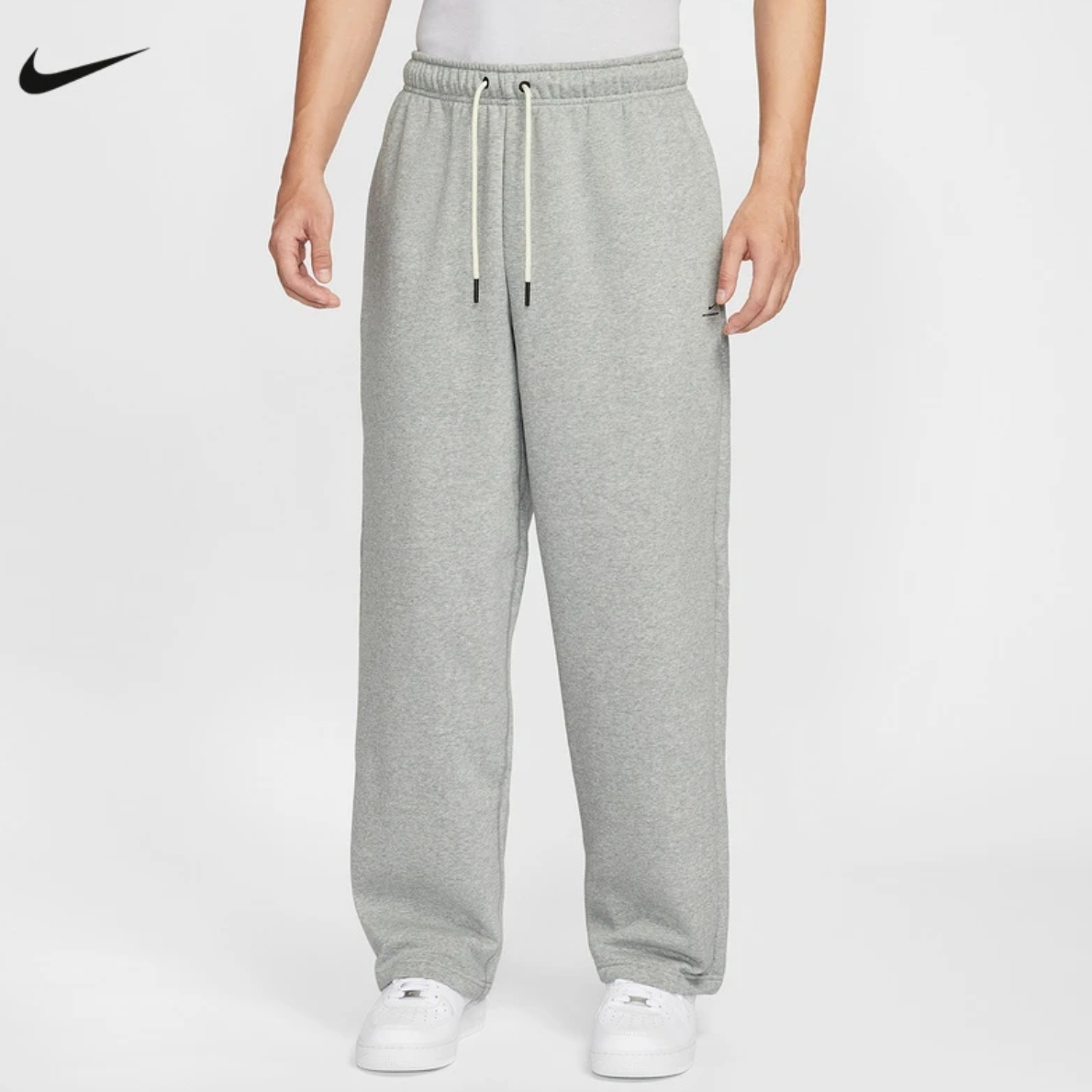 NIKE耐克男运动长裤冬季新款加绒灰色卫裤宽松直筒裤子IM6334063