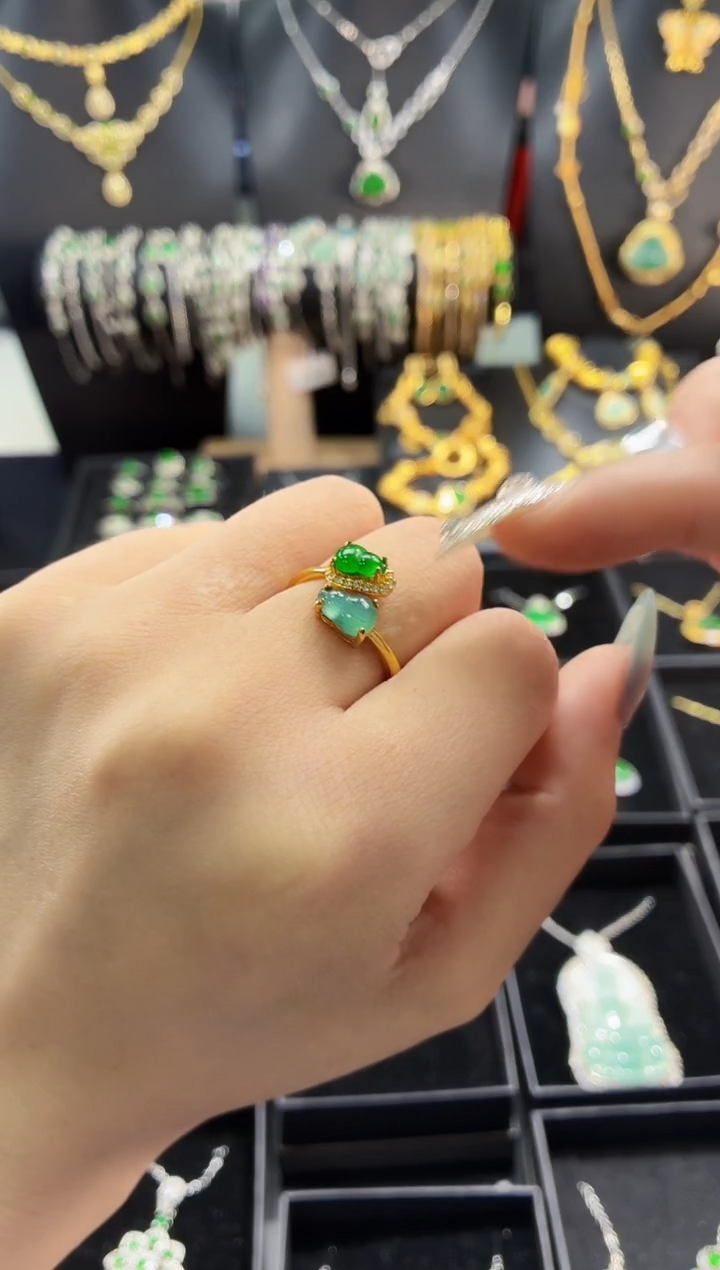 翡翠戒指未镶嵌戒指