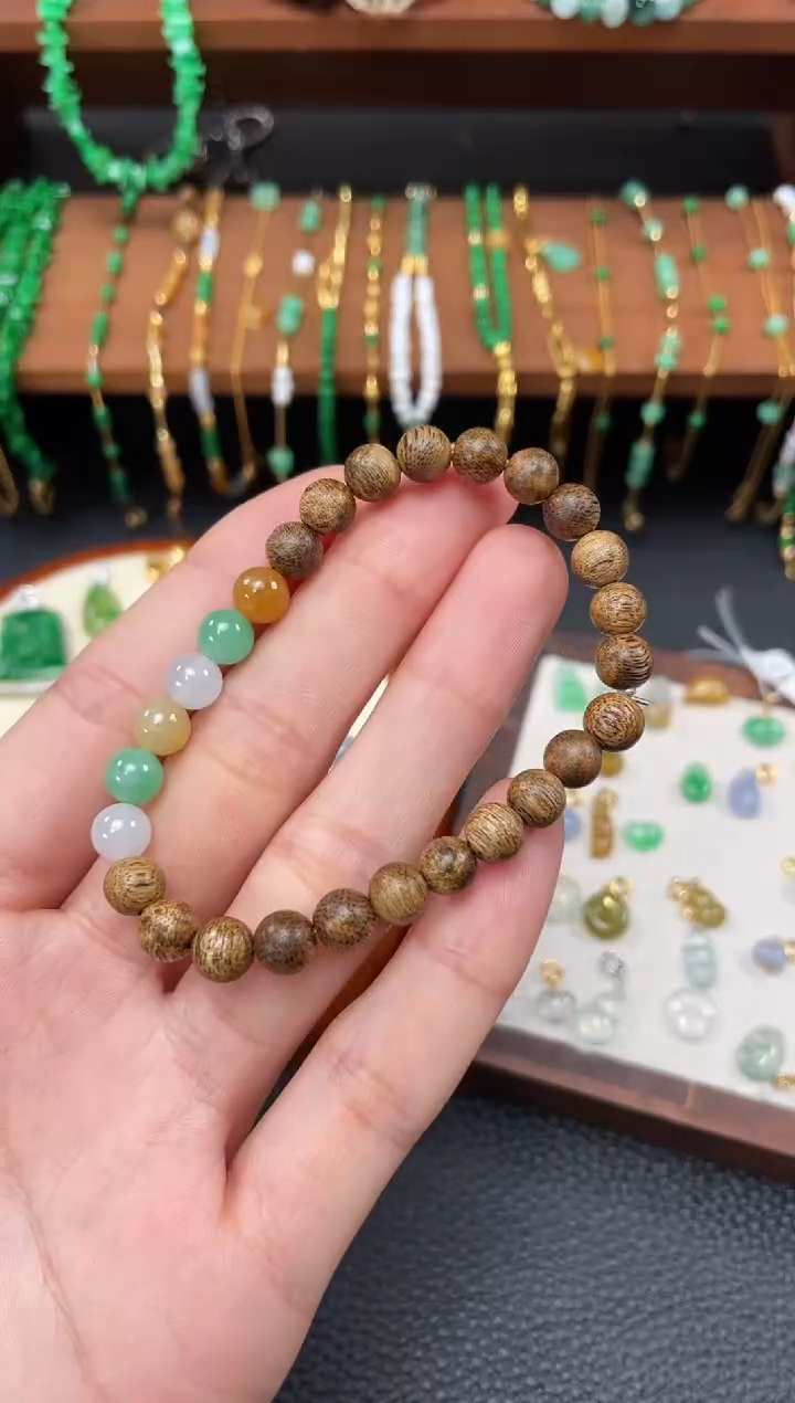 【闪购商品】翡翠套链未镶嵌一个  JK690