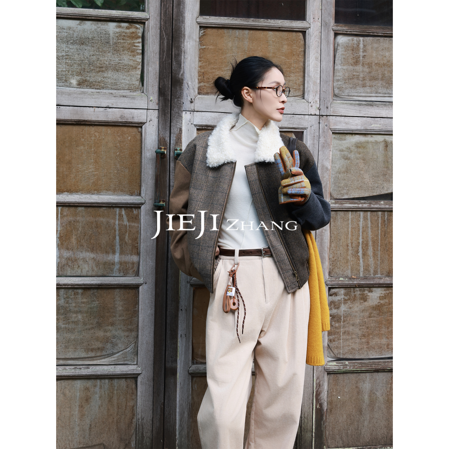 【JIEJI ZHANG】高级定制秋冬时尚百搭羊毛小火炉短款外套351138