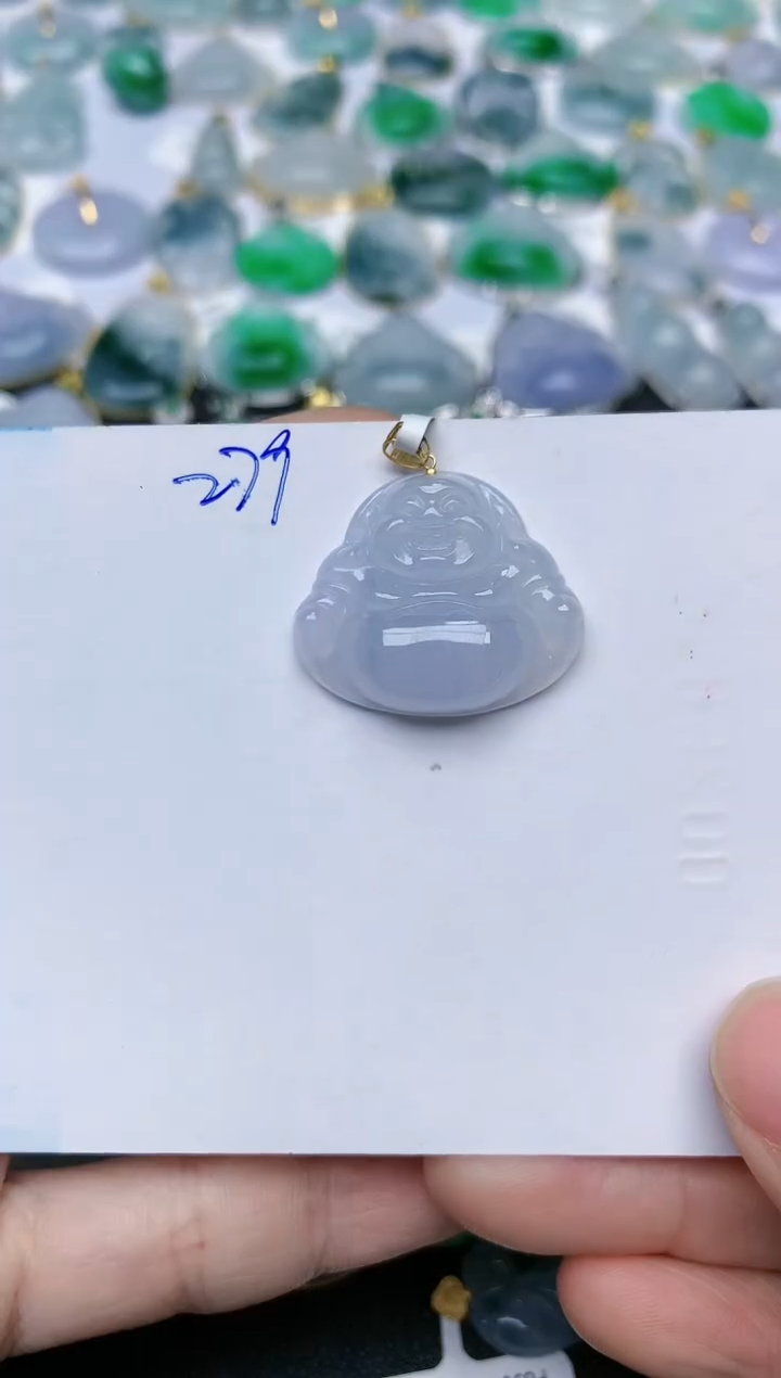 【闪购商品】翡翠颈饰18K金镶嵌天然翡翠A货    