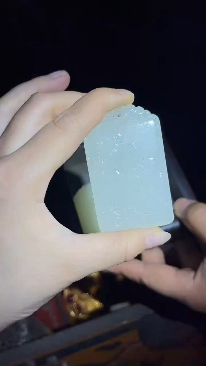 和田玉未镶嵌挂件和田玉观音牌.1件