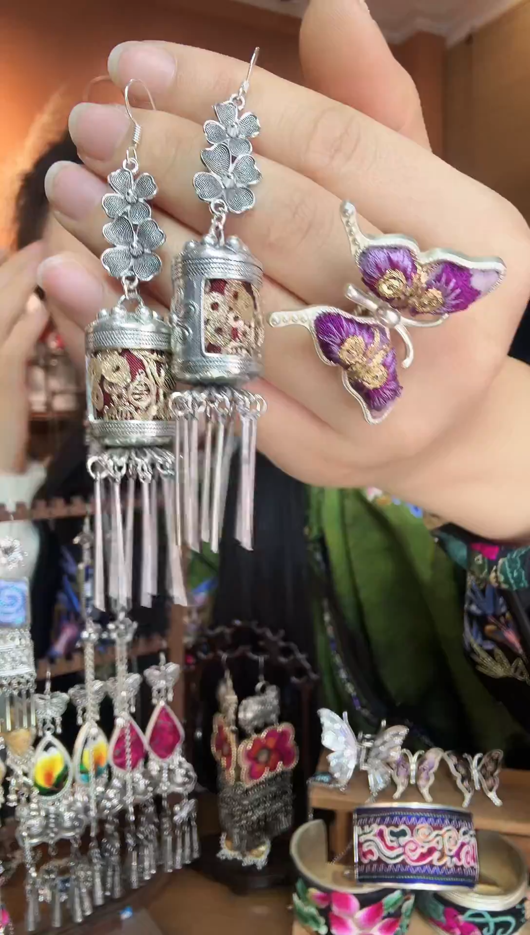 刺绣纯手工民族风耳环