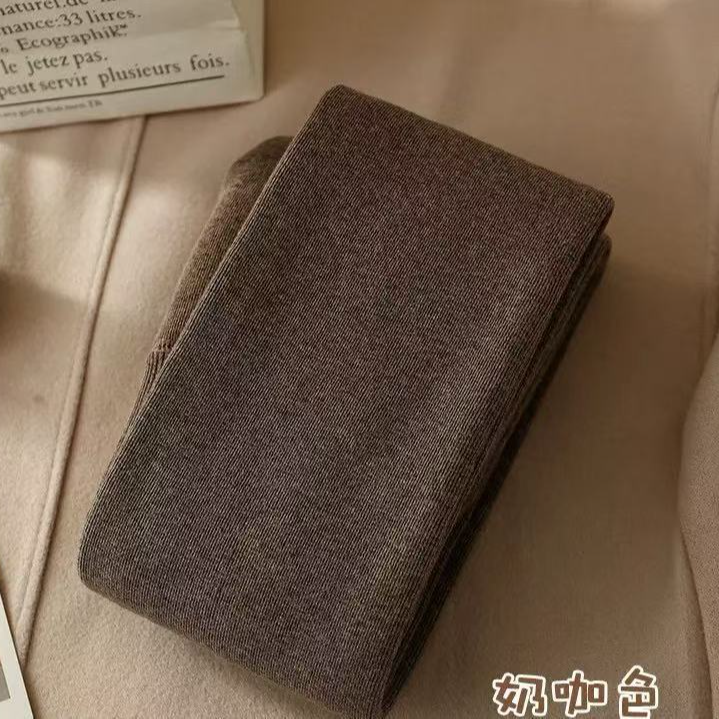秋冬季加厚加绒咖啡色打底裤女显瘦奶咖色连裤袜保暖