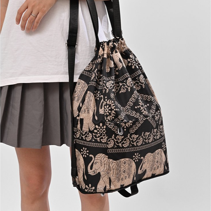 【长32高44宽16】时尚洋气休闲印花双肩包大象2363