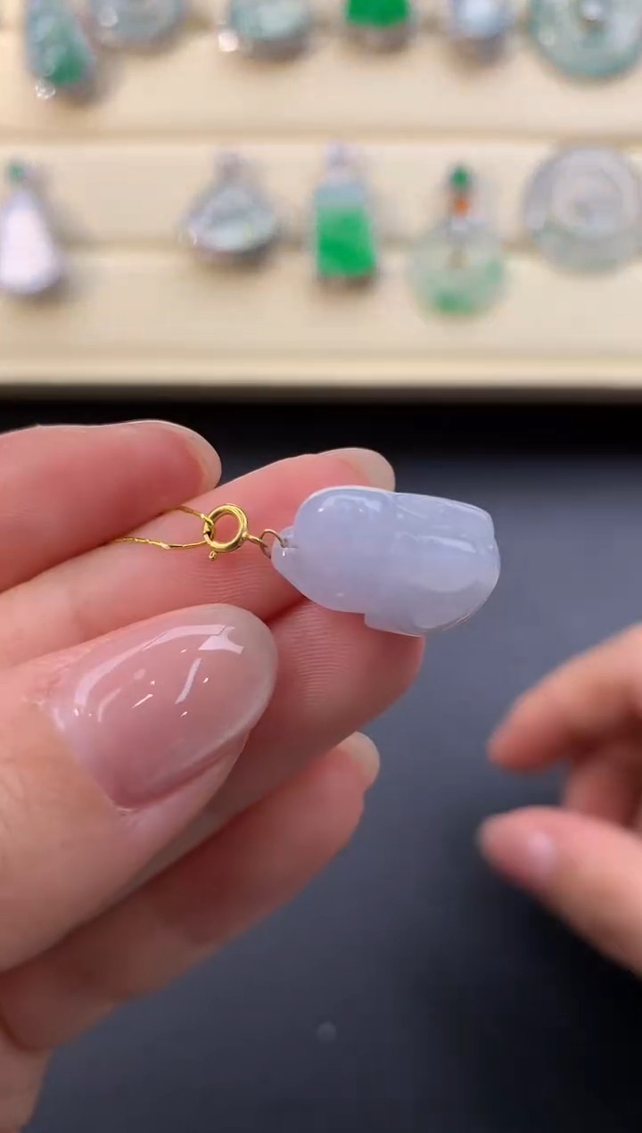 【闪购商品】翡翠颈饰18K金镶嵌D669         