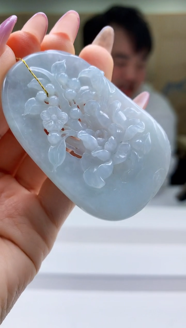 【闪购商品】定制翡翠未镶嵌5060ty-毛货挂件216