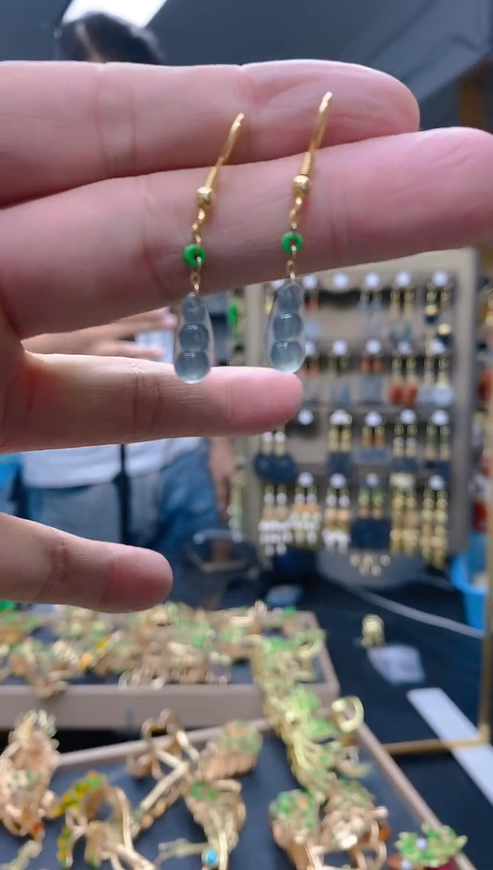 【闪购商品】翡翠耳饰合金0616翡翠耳钩