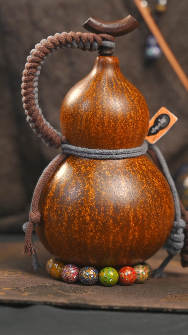 【闪购商品】WE149大漆酒葫芦不包手串及旋转底座